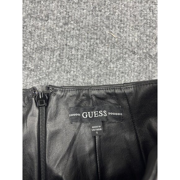 Guess Pants Womens Small Black Faux Leather Skinny High Rise Zip Leggings - Picture 2 of 10